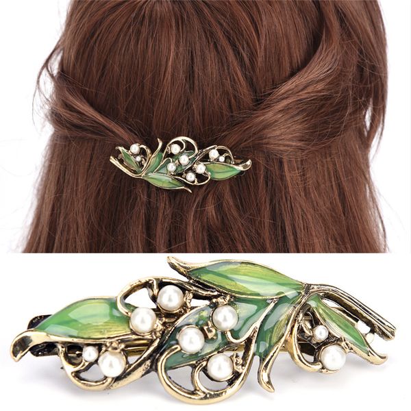 women's vintage hairpins hair clip jewelry zinc alloy ancient bronze plated enamel folwer style and pearls, Golden;white
women's vintage hairpins hair clip jewelry zinc alloy ancient bronze plated enamel folwer style and pearls, Golden;white