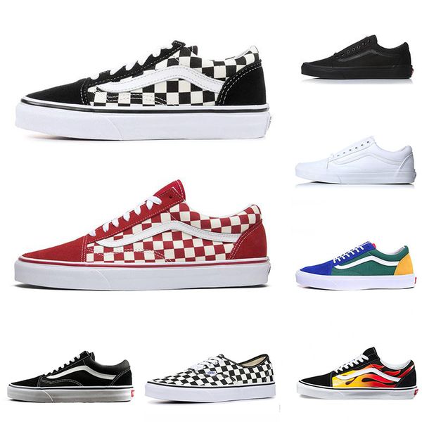 van off the wall canvas sneakers old skool sk8 fear of god men women skateboard shoes triple black white checkerboard casual shoe 36-44, White;red
van off the wall canvas sneakers old skool sk8 fear of god men women skateboard shoes triple black white checkerboard casual shoe 36-44, White;red