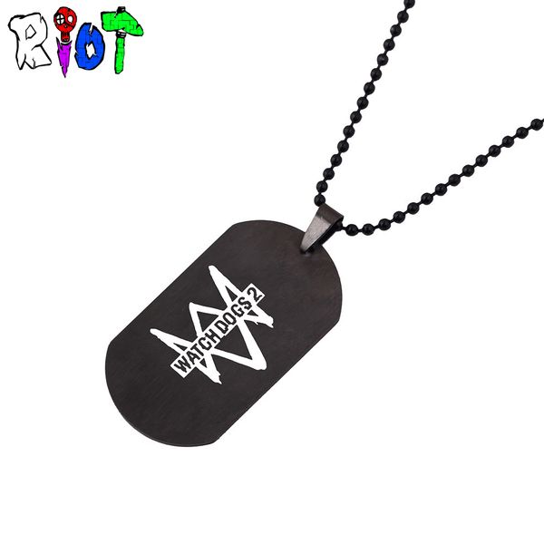 game watch dogs 2 logo stainless steel choker necklace round bead chain pendant necklaces jewelry dog tag charms gift, Silver
game watch dogs 2 logo stainless steel choker necklace round bead chain pendant necklaces jewelry dog tag charms gift, Silver