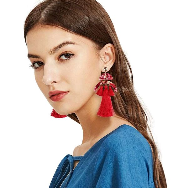 bohemian tassels dangle earrings for women fashion girl colorful fringe chandelier earring holiday style jewelry 4 colors, Silver
bohemian tassels dangle earrings for women fashion girl colorful fringe chandelier earring holiday style jewelry 4 colors, Silver