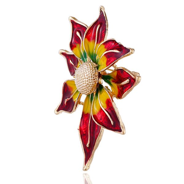 fashion-new explosive european and american fashion metal color pin high-grade oil-dripping flower brooch, Gray
fashion-new explosive european and american fashion metal color pin high-grade oil-dripping flower brooch, Gray