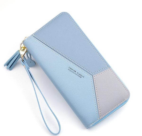 designer women handbag purse female long korean version color stitching zipper large-capacity money mobile phone bag wallet card bags 
designer women handbag purse female long korean version color stitching zipper large-capacity money mobile phone bag wallet card bags