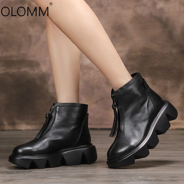 2019 autumn and winter new thick short boots women leather zipper simple wild fashion boots winter women zapatos de mujer, Black
2019 autumn and winter new thick short boots women leather zipper simple wild fashion boots winter women zapatos de mujer, Black