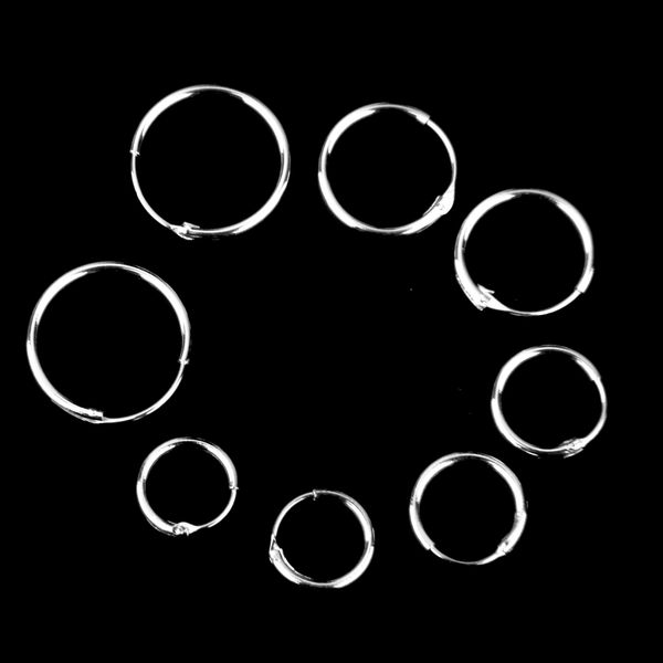 4 pairs 925 sterling silver endless round hoops sleeper earrings ear jewellery 8 10 12 14mm, Golden
4 pairs 925 sterling silver endless round hoops sleeper earrings ear jewellery 8 10 12 14mm, Golden