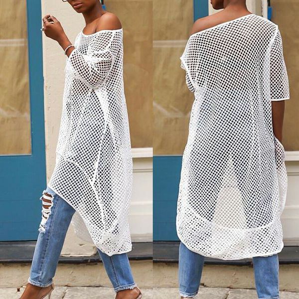 2019 women loose short sleeve mesh casual blouse shirt fashion summer solid beach dress, Blue;gray
2019 women loose short sleeve mesh casual blouse shirt fashion summer solid beach dress, Blue;gray