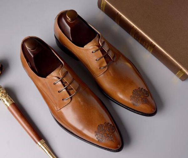 2018 autumn winter new men's dress single leather business shoes pointe toe carved large size shoes men, Black
2018 autumn winter new men's dress single leather business shoes pointe toe carved large size shoes men, Black