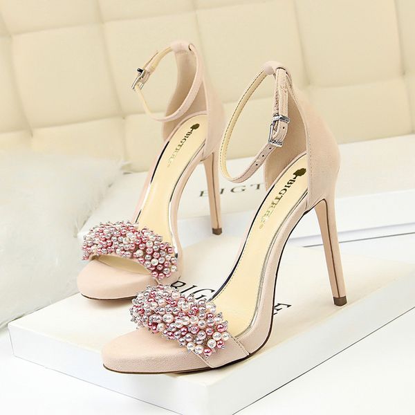 2020 new arrival women sandals high thin heel buckle solid pearl fashion ladies women shoes pink female high heels sandals, Black
2020 new arrival women sandals high thin heel buckle solid pearl fashion ladies women shoes pink female high heels sandals, Black