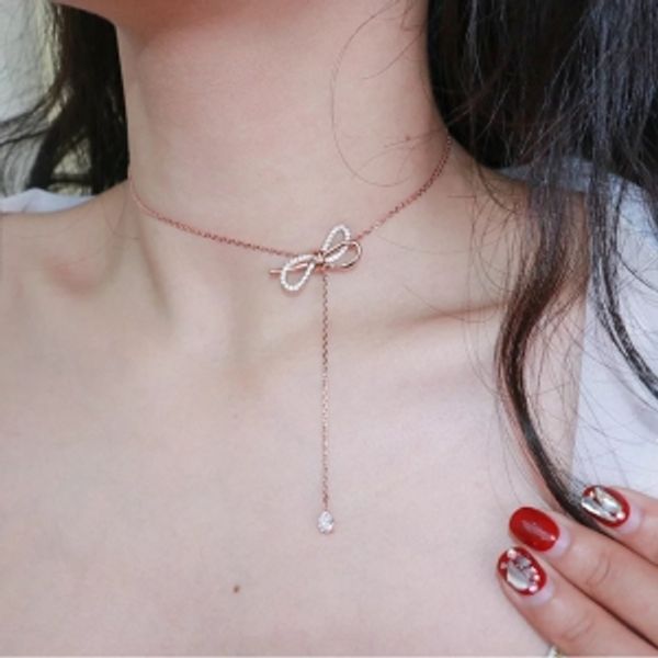 maxi korean new fashion bow drop necklace pendant the same style as tiktok's popular style, Silver
maxi korean new fashion bow drop necklace pendant the same style as tiktok's popular style, Silver
