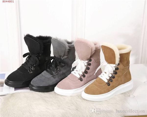 womens snow boots sheepskin and fur all in one, winter leather thick bottom wool short boots,leisure sports platform shoes matching packing, Black
womens snow boots sheepskin and fur all in one, winter leather thick bottom wool short boots,leisure sports platform shoes matching packing, Black
