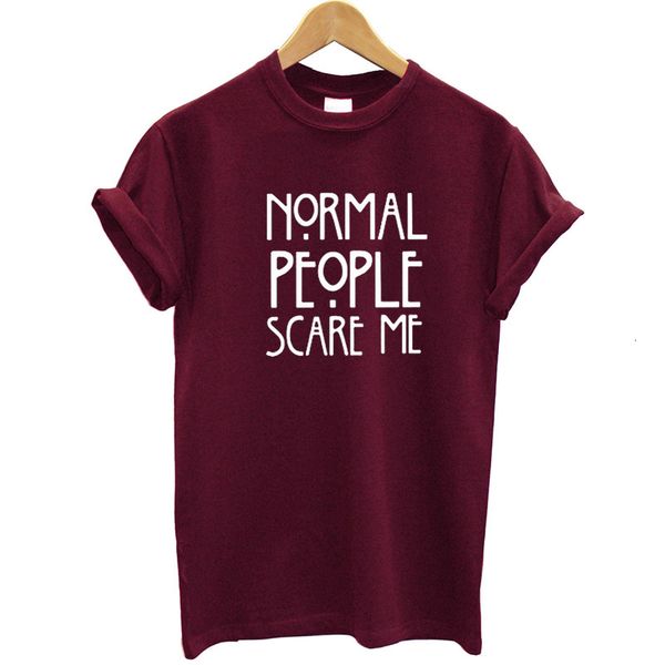 women maroon t shirt cotton normal people scare me printed funny tshirt women short sleeve summer tumblr camisetas mujer, White
women maroon t shirt cotton normal people scare me printed funny tshirt women short sleeve summer tumblr camisetas mujer, White