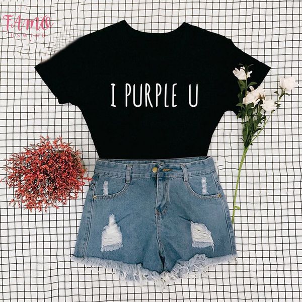female short sleeve kpop i purple u t shirt aesthetic haut flutter sleeve femme summer tee shirt streetwear cute, White
female short sleeve kpop i purple u t shirt aesthetic haut flutter sleeve femme summer tee shirt streetwear cute, White