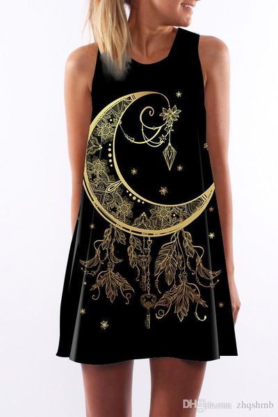women dress summer crew neck sling sleeveless hip wrap elegant lady digital black yellow moon purple print skirt casual pencil dresses s-xl, Black;gray
women dress summer crew neck sling sleeveless hip wrap elegant lady digital black yellow moon purple print skirt casual pencil dresses s-xl, Black;gray