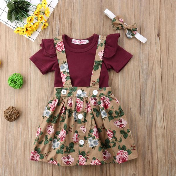 baby girls 3 pcs clothing sets ruffled bodysuit romper + floral printed strappy skirt + headband 0-24m newborn infant outfit, White
baby girls 3 pcs clothing sets ruffled bodysuit romper + floral printed strappy skirt + headband 0-24m newborn infant outfit, White