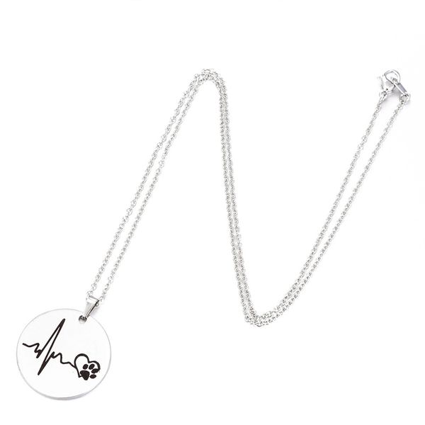 couple necklaces women stainless steel heat ecg dog pendant necklace woman accessories steel color necklaces jewelry on the neck, Silver
couple necklaces women stainless steel heat ecg dog pendant necklace woman accessories steel color necklaces jewelry on the neck, Silver