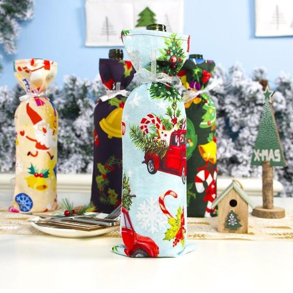 2020 christmas wine champagne bottle decoration santa claus elk printing wine bottle bags xmas home party dinner table decors
2020 christmas wine champagne bottle decoration santa claus elk printing wine bottle bags xmas home party dinner table decors