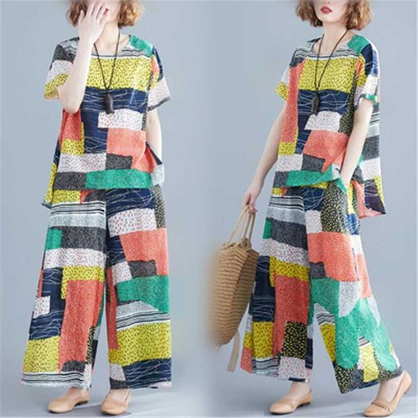two piece dress cotton and linen suit female 2021 summer temperament large size loose + nine points wide leg pants two-piece tide h0054, White
two piece dress cotton and linen suit female 2021 summer temperament large size loose + nine points wide leg pants two-piece tide h0054, White
