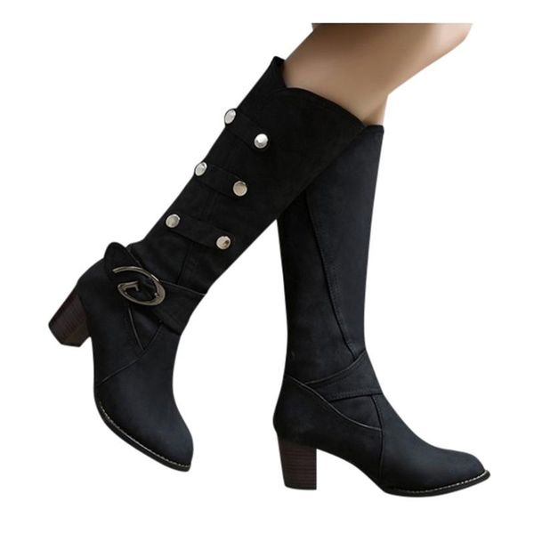 autumn knee high women boots zipper rome boots pointed toe square heels increased women's fashion party footwear, Black
autumn knee high women boots zipper rome boots pointed toe square heels increased women's fashion party footwear, Black
