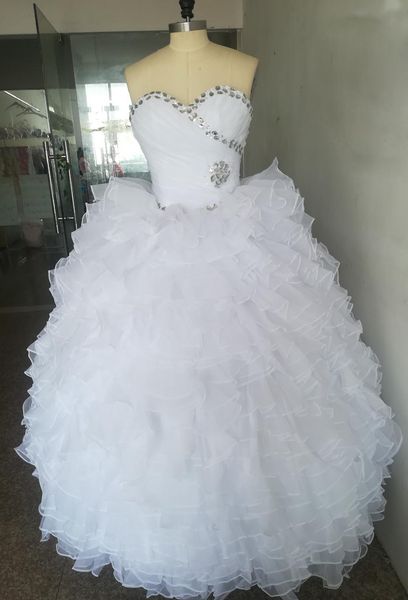 2019 white organza ruffles sweetheart ball gown quinceanera dresses beaded sweet 16 year prom party gown vestidos de 15 anos qc1385, Blue;red
2019 white organza ruffles sweetheart ball gown quinceanera dresses beaded sweet 16 year prom party gown vestidos de 15 anos qc1385, Blue;red