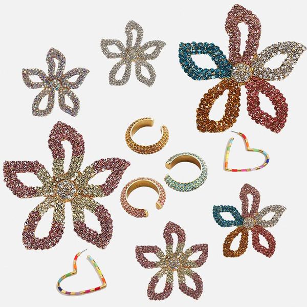 girlgo brand crystal flower statement earrings for women multicolor metal heart dangle earring charm rhinestone statement bijoux, Silver
girlgo brand crystal flower statement earrings for women multicolor metal heart dangle earring charm rhinestone statement bijoux, Silver