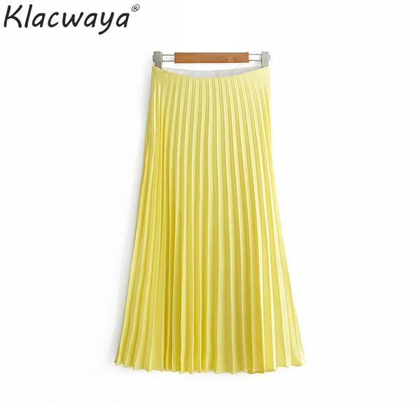 klacwaya women pleated yellow skirts 2019 summer beach ladies new high waist elasticity midi skirt girls street-wear faldas chic, Black
klacwaya women pleated yellow skirts 2019 summer beach ladies new high waist elasticity midi skirt girls street-wear faldas chic, Black