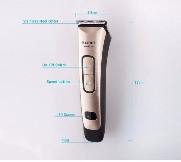 kemei rechargeable electric hair trimmer hair clipper shaver hair cutting machine with led liquid crystal display lamp bt-269
kemei rechargeable electric hair trimmer hair clipper shaver hair cutting machine with led liquid crystal display lamp bt-269