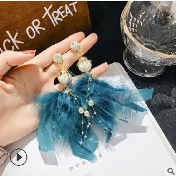 ms 925 needles feathers tassel earrings new winter pearl diamond ultra fairy exaggerated long pendant earrings, White
ms 925 needles feathers tassel earrings new winter pearl diamond ultra fairy exaggerated long pendant earrings, White