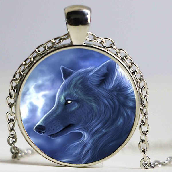 new nordic wiccan wolf necklace wolf full of wildness 3d design p glass cabochon cool animal pendant jewelry for men, Silver
new nordic wiccan wolf necklace wolf full of wildness 3d design p glass cabochon cool animal pendant jewelry for men, Silver