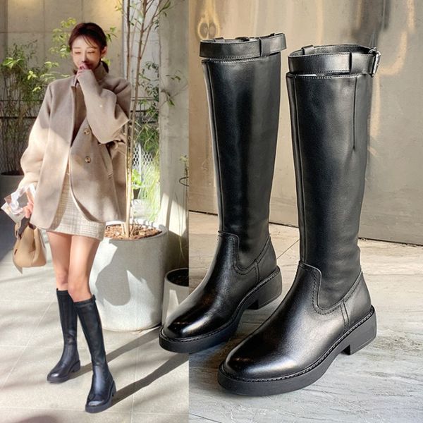 2019 winter new genuine leather women's boots british wind boots warm ladies thick bottom casual women's shoes, Black
2019 winter new genuine leather women's boots british wind boots warm ladies thick bottom casual women's shoes, Black