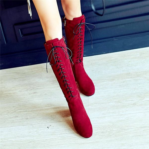 2019 cow suede high heels round toe british school young lady western cowboy boots riding mid-calf boots, Black
2019 cow suede high heels round toe british school young lady western cowboy boots riding mid-calf boots, Black