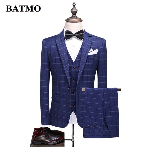 batmo 2020 new arrival plaid casual suits men,men's wedding dress,jackets+pants+vest,plus-size s-5xl sjt61, White;black
batmo 2020 new arrival plaid casual suits men,men's wedding dress,jackets+pants+vest,plus-size s-5xl sjt61, White;black