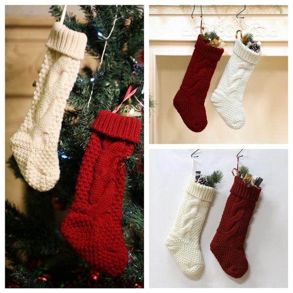christmas stockings knitting candy treat gift bags kids candy bag pocket hanging xmas tree ornament home decorations
christmas stockings knitting candy treat gift bags kids candy bag pocket hanging xmas tree ornament home decorations