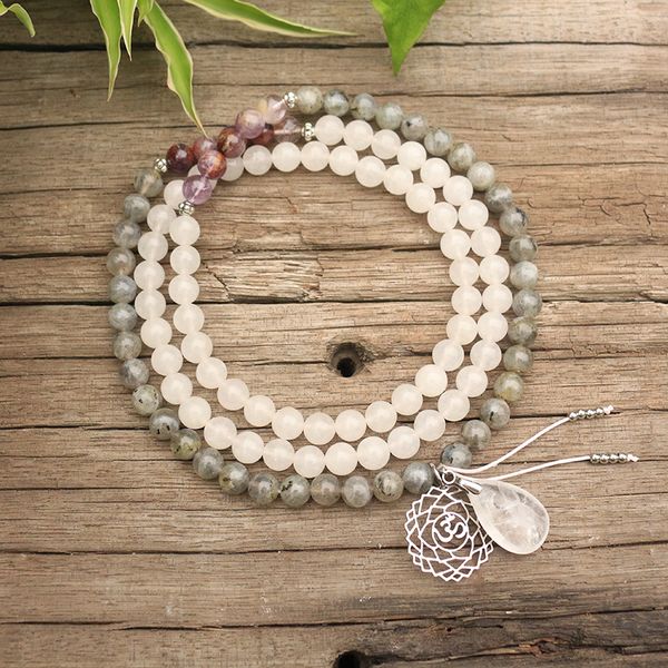 8mm natural stone beads,amethyst ghost,labradorite,white stone,chakra,japamala sets,spiritual jewelry,meditation,108 mala beads, Silver
8mm natural stone beads,amethyst ghost,labradorite,white stone,chakra,japamala sets,spiritual jewelry,meditation,108 mala beads, Silver