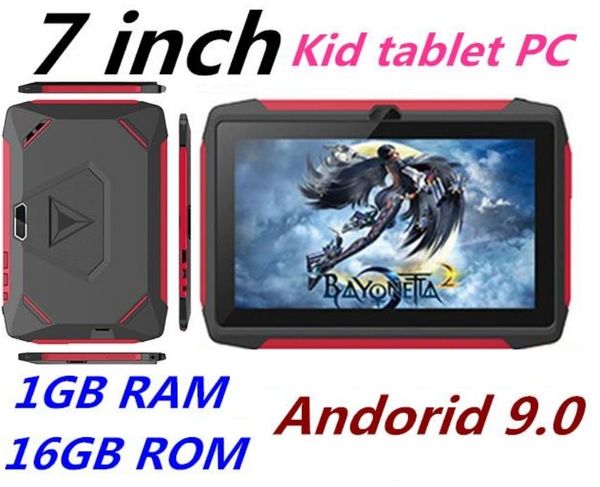 

kid tablet pc q98 quad core 7 inch 1024*600 hd screen android 9.0 allwinner a50 real 1gb ram 16gb q8 with bluetooth wifi wholesale