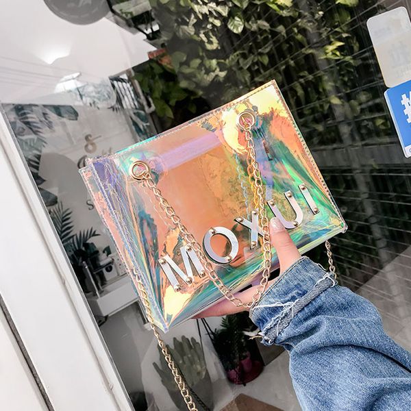 transparent hologram laser handbags bag women jelly shoulder bag female harajuku tote girl messenger
transparent hologram laser handbags bag women jelly shoulder bag female harajuku tote girl messenger