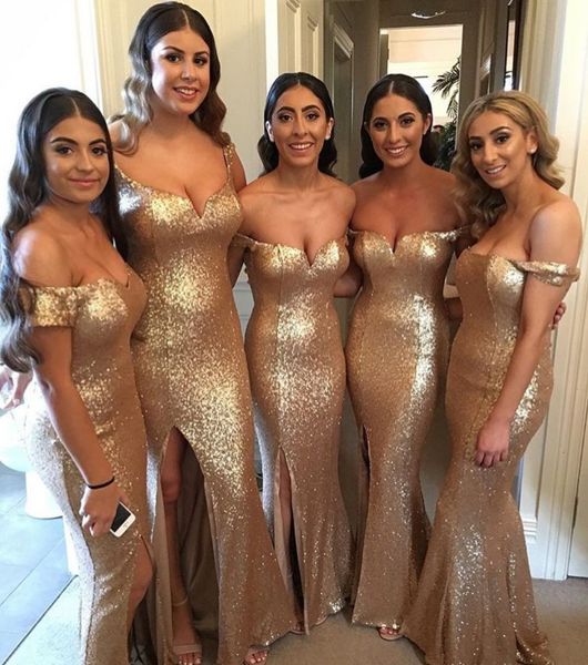 women's long gold v-neck sequined bridesmaid dresses plus robes de soirée floor length bridal party gowns custom made, White;pink
women's long gold v-neck sequined bridesmaid dresses plus robes de soirée floor length bridal party gowns custom made, White;pink