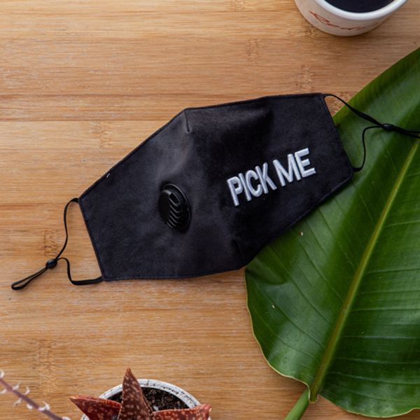 YM-2020 Pick me embroidery Solid color cotton adult mask with breathable valve fashion design with inside pocket respirator from L.A
YM-2020 Pick me embroidery Solid color cotton adult mask with breathable valve fashion design with inside pocket respirator from L.A