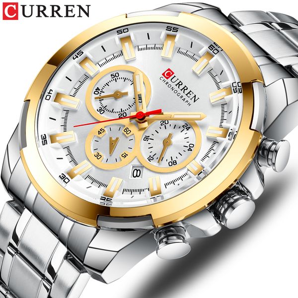 curren new stainless steel men's watch 2019 fashion chronograph watches casual sports wristwatch mens clock reloj multifuncion, Slivery;brown
curren new stainless steel men's watch 2019 fashion chronograph watches casual sports wristwatch mens clock reloj multifuncion, Slivery;brown