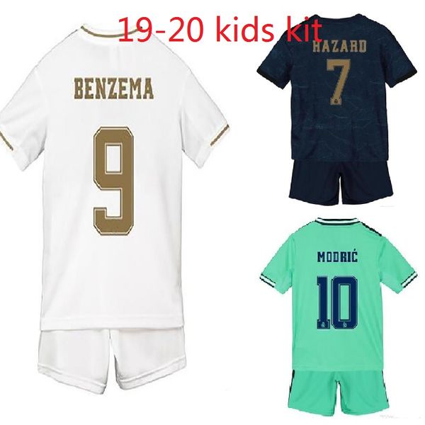 2020 kids kit real madrid soccer jerseys #7 hazard #9 benzema 19/20 boy soccer shirts child set customized football uniforms +pants, Black
2020 kids kit real madrid soccer jerseys #7 hazard #9 benzema 19/20 boy soccer shirts child set customized football uniforms +pants, Black