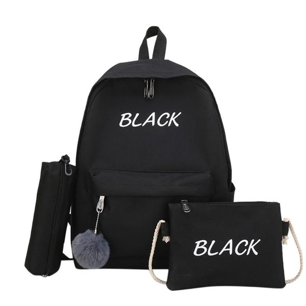 3pcs/setcanvas backpack school bags for teenager girls with hair ball pendant letter shoulder bag & pen bag for girl student#30
3pcs/setcanvas backpack school bags for teenager girls with hair ball pendant letter shoulder bag & pen bag for girl student#30
