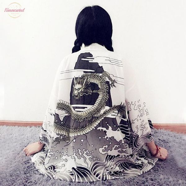 2020 vintage japanese women cardigan summer dragon waves printed chiffon sun protection japanese kimono shirt outerwear, White
2020 vintage japanese women cardigan summer dragon waves printed chiffon sun protection japanese kimono shirt outerwear, White