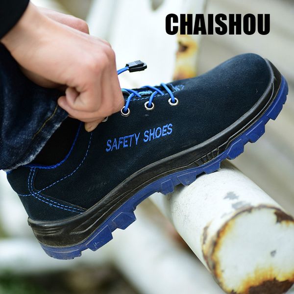 shoes men work boots spring breathable steel toe cap anti-smashing anti-piercing outdoor lace-up cow suede safety shoes cs-255, Black
shoes men work boots spring breathable steel toe cap anti-smashing anti-piercing outdoor lace-up cow suede safety shoes cs-255, Black