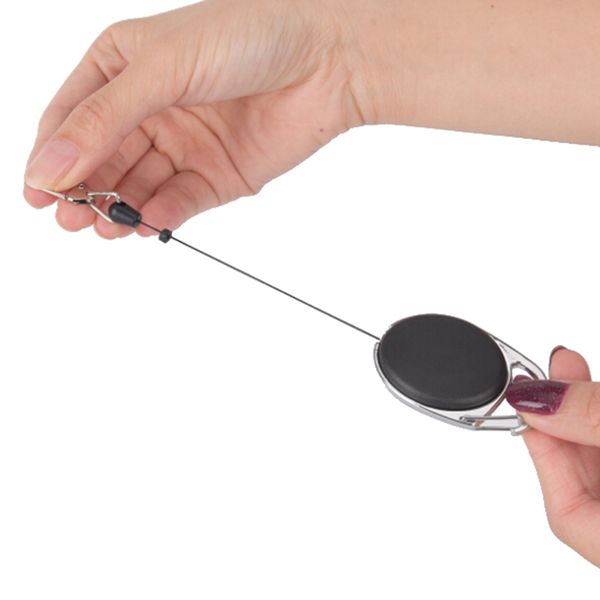 retractable recoil keychain 60cm black wire rope badge reel anti lost yoyo ski pass id card holder key ring keyring steel cord, Silver
retractable recoil keychain 60cm black wire rope badge reel anti lost yoyo ski pass id card holder key ring keyring steel cord, Silver