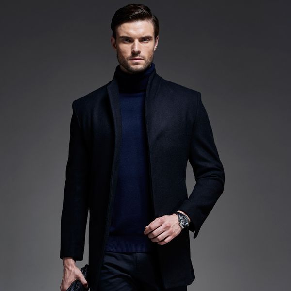 2016 brand men's wool coat winter stand collar casual thicken coats single breasted men woolen coat casaco masculino, Black
2016 brand men's wool coat winter stand collar casual thicken coats single breasted men woolen coat casaco masculino, Black