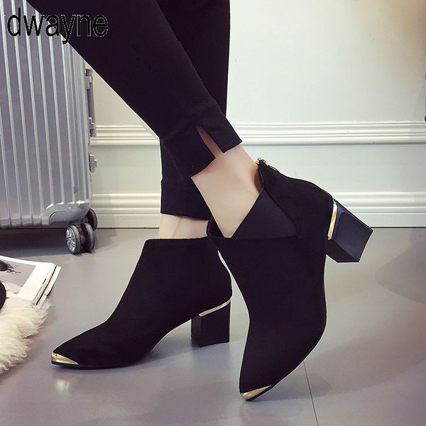 2019 autumn and winter new boots fashion pointed female boots metal rough with the women jkm90, Black
2019 autumn and winter new boots fashion pointed female boots metal rough with the women jkm90, Black