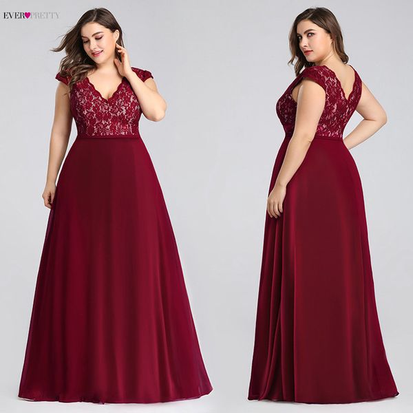 plus size prom dresses long 2020 ever pretty ep07344 elegant burgundy a-line sleeveless lace appliques v-neck vestidos de gala, Black;gray
plus size prom dresses long 2020 ever pretty ep07344 elegant burgundy a-line sleeveless lace appliques v-neck vestidos de gala, Black;gray