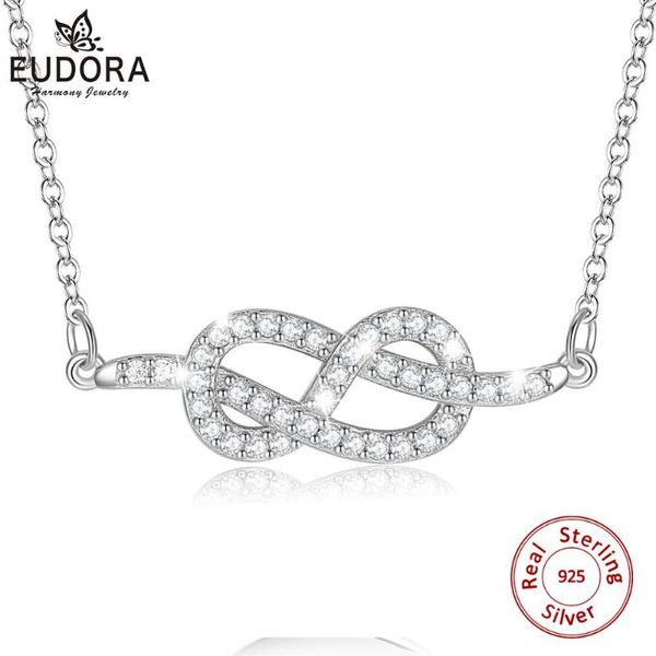 eudora 925 sterling silver bowknot clear zircon infinity pendant necklace for women girl lover endless love symbol jewelry d522
eudora 925 sterling silver bowknot clear zircon infinity pendant necklace for women girl lover endless love symbol jewelry d522
