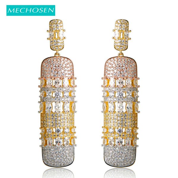 mechosen fashion cubic zirconia square long drop earrings for women nigerian wedding jewelry 3 tones plated copper pendientes, Silver
mechosen fashion cubic zirconia square long drop earrings for women nigerian wedding jewelry 3 tones plated copper pendientes, Silver