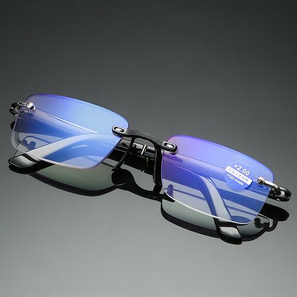 2019 simple anti-blue frameless tr ultra light presbyopic glasses coated presbyopic glasses, Silver
2019 simple anti-blue frameless tr ultra light presbyopic glasses coated presbyopic glasses, Silver