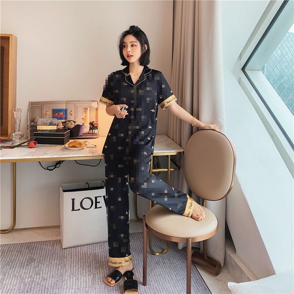 cute printed women sleepwear fashion soft touch lady ice silk pajamas set birthday gift for famale casual home clothing, Blue;gray
cute printed women sleepwear fashion soft touch lady ice silk pajamas set birthday gift for famale casual home clothing, Blue;gray