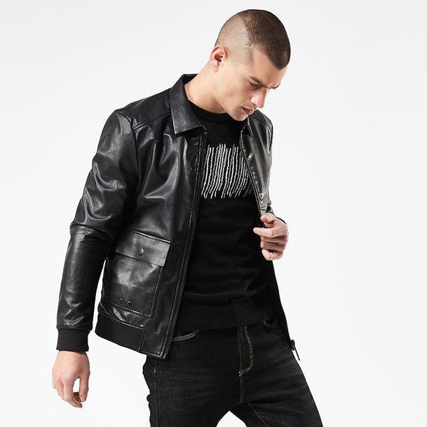 2018 весной и осенью новый стиль весна приграничное откидной воротник men's pu куртки европа и америка slim fit короткие locomoti, Black
2018 весной и осенью новый стиль весна приграничное откидной воротник men's pu куртки европа и америка slim fit короткие locomoti, Black